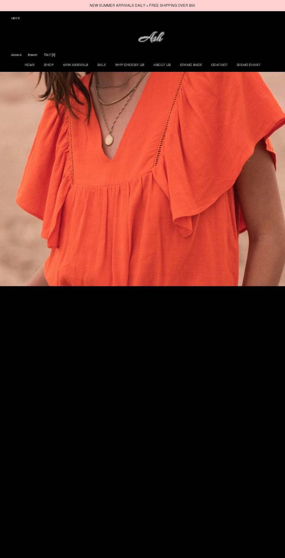 hudsonandash.com shopify website screenshot