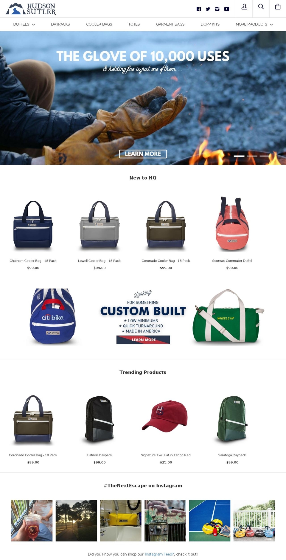 hudsonsutler.com shopify website screenshot