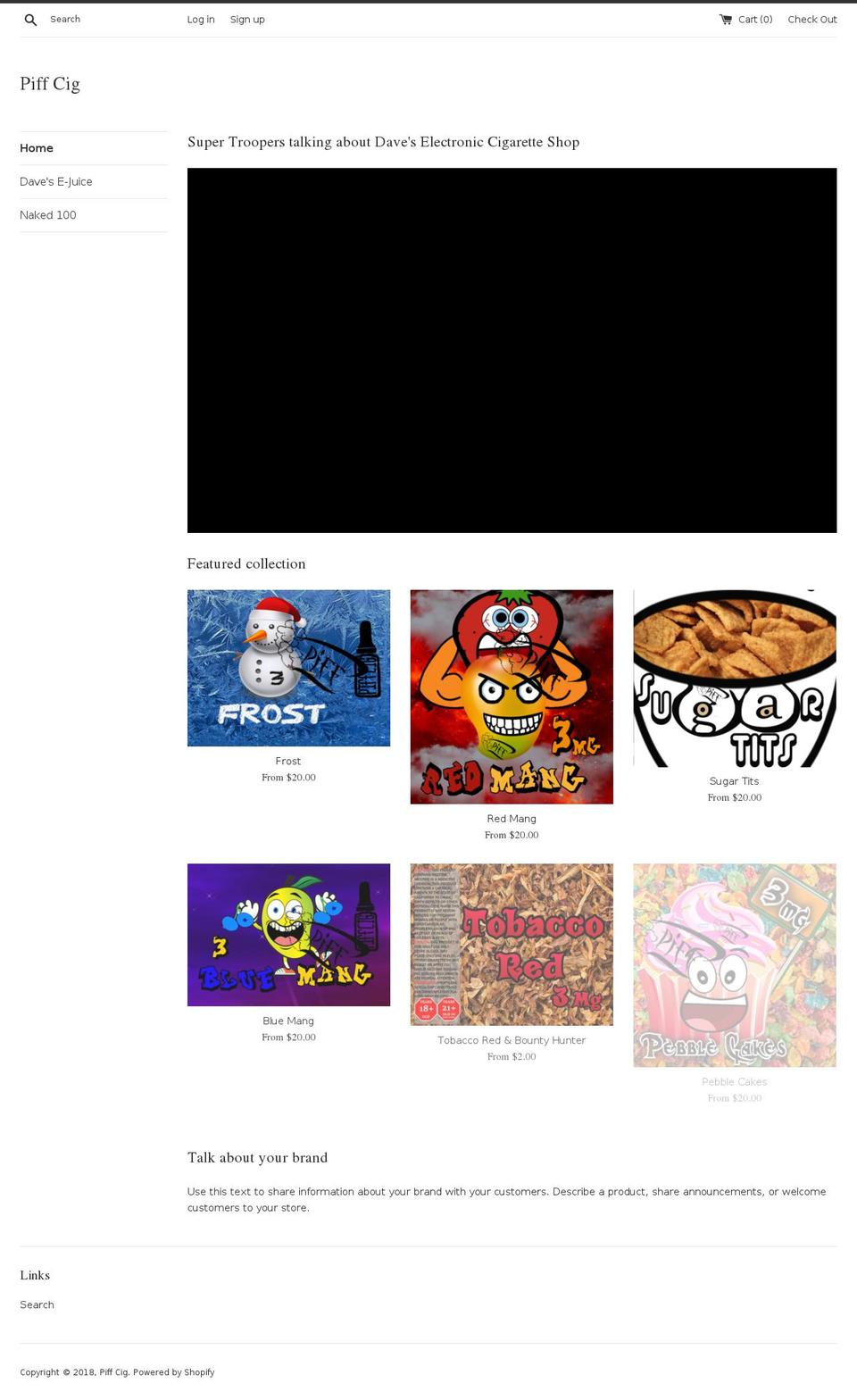 hudsonvalleyeliquid.com — Shopify storefront screenshot