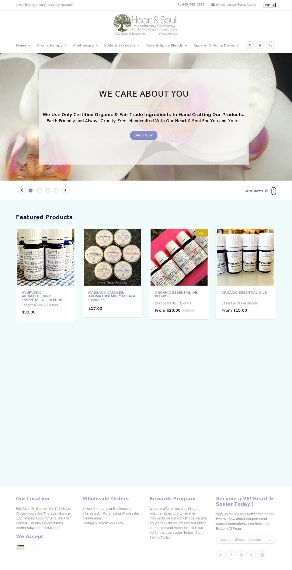 hudsonvalleyorganicspices.com shopify website screenshot