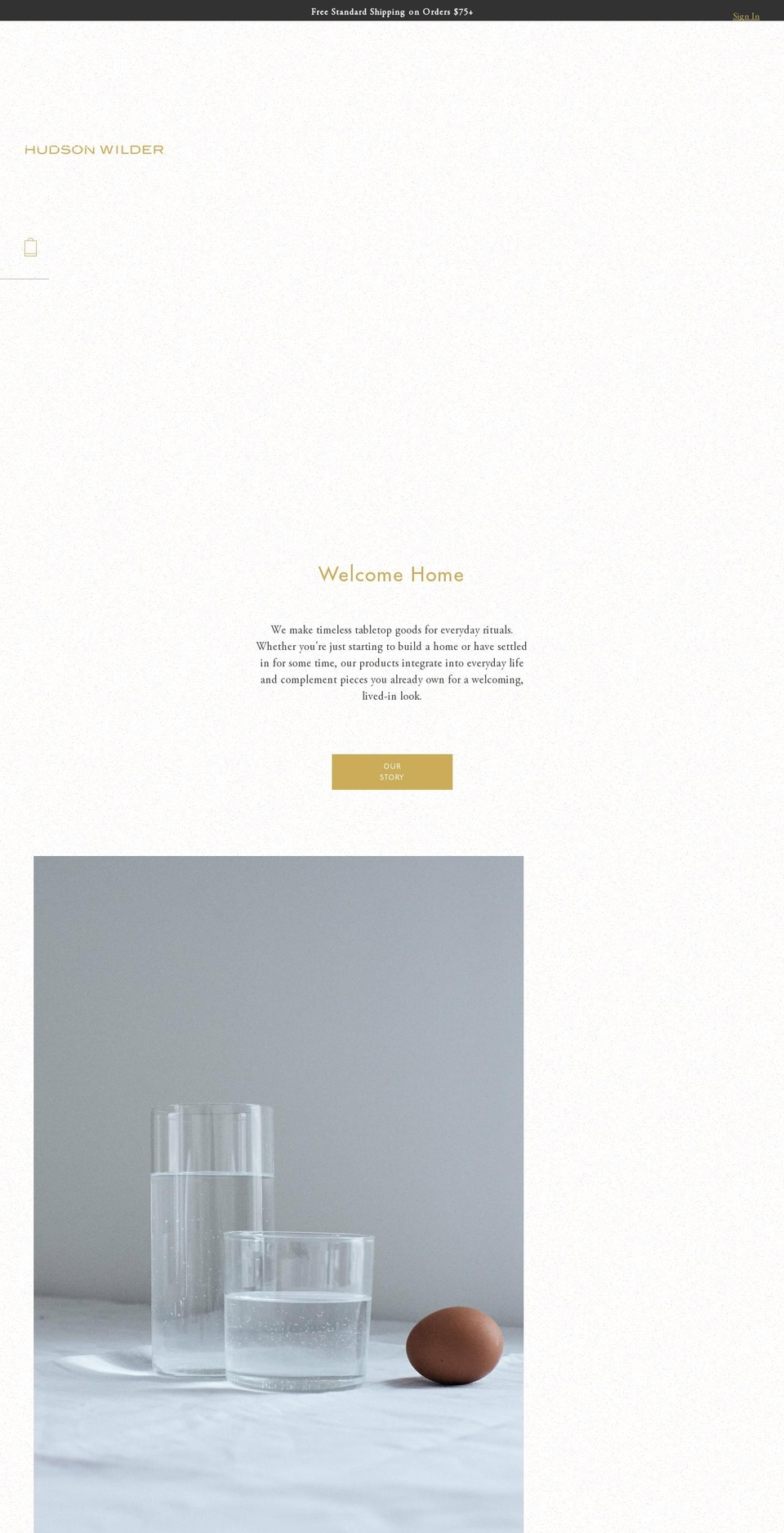 hudsonwilder.com shopify website screenshot