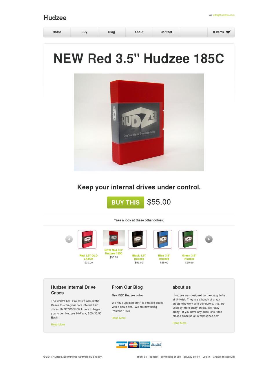 hudzee.com shopify website screenshot