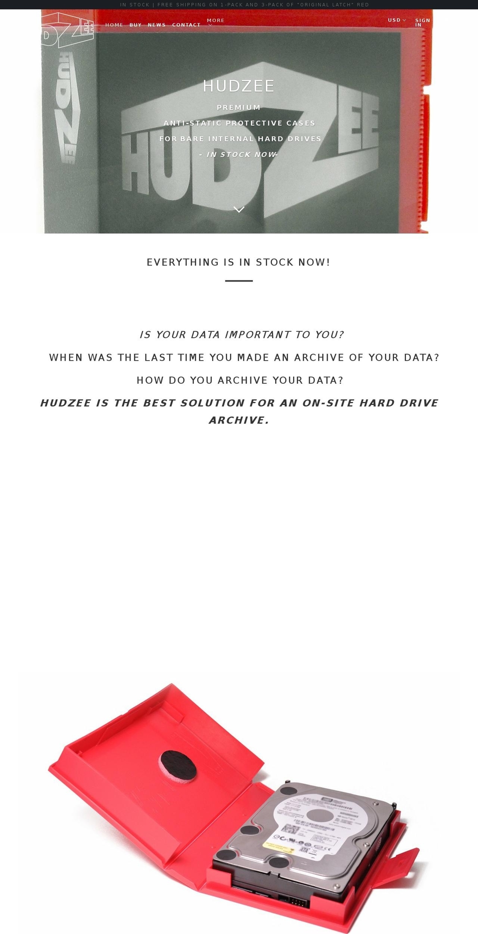 hudzee.org shopify website screenshot
