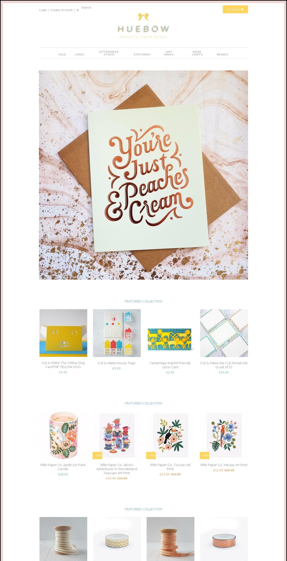 huebow.com — Shopify storefront screenshot