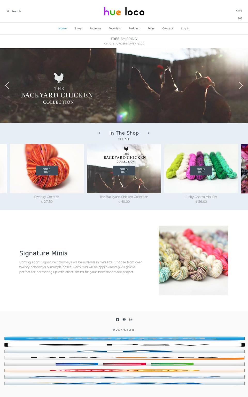 hueloco.com shopify website screenshot