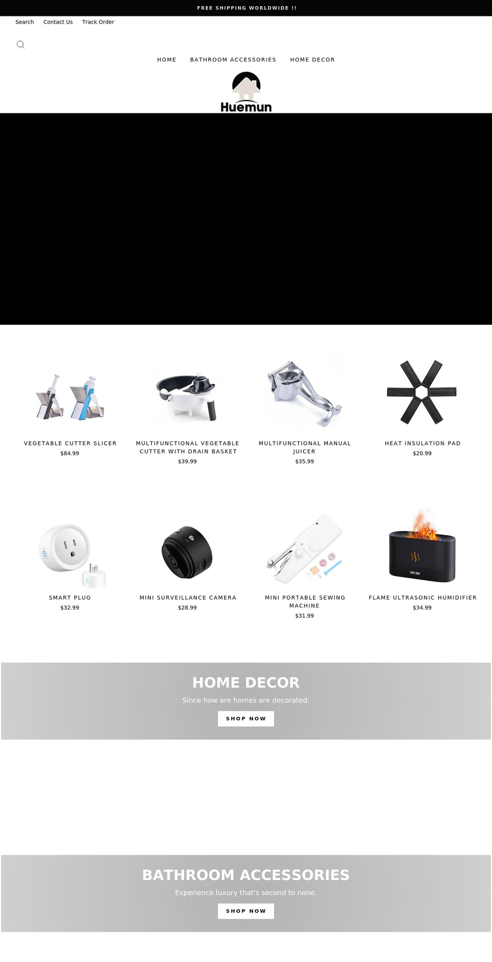 huemun.com shopify website screenshot