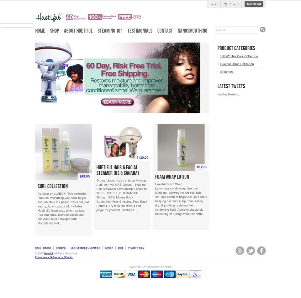 huetiful.com shopify website screenshot