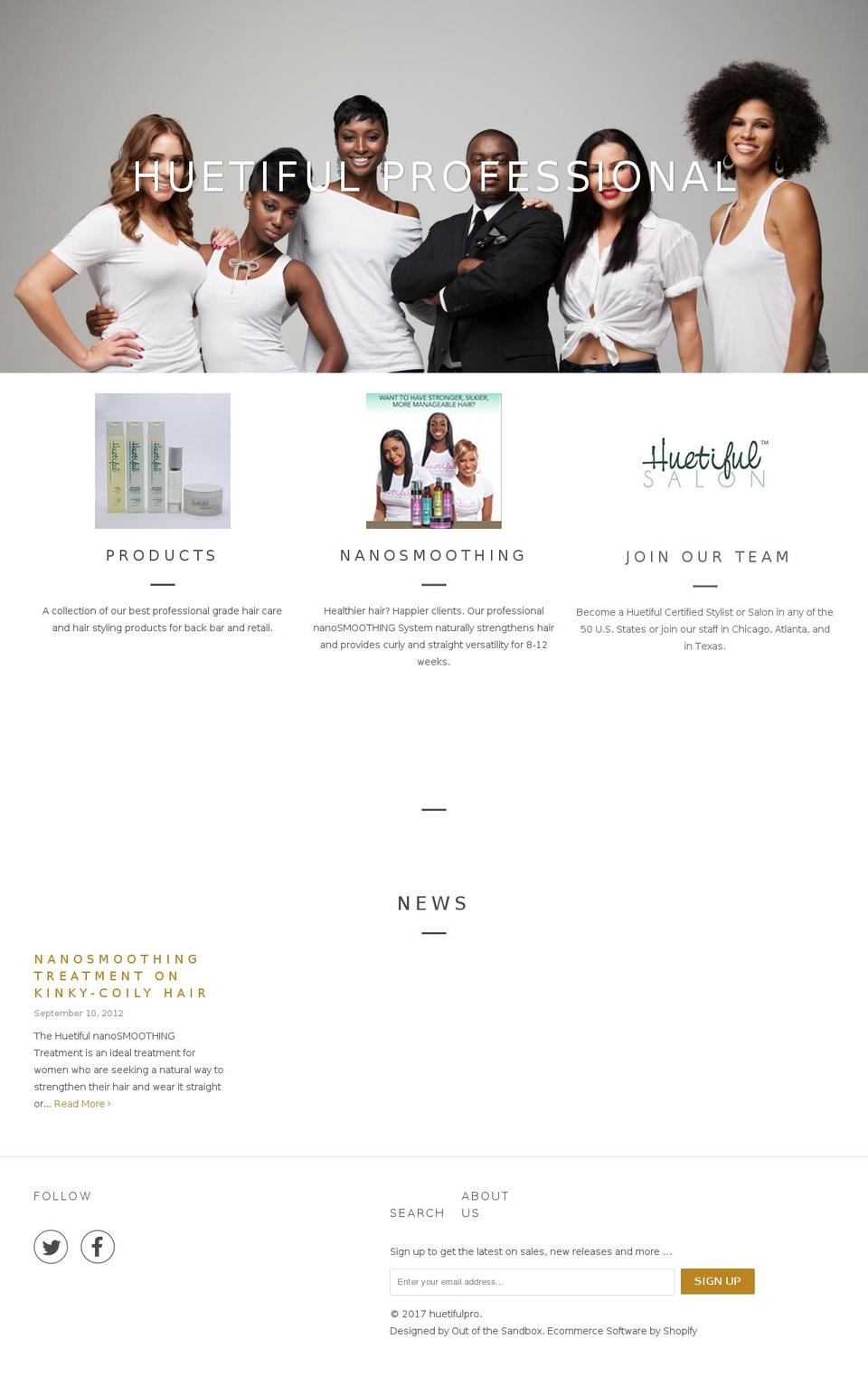 huetifulpro.com shopify website screenshot