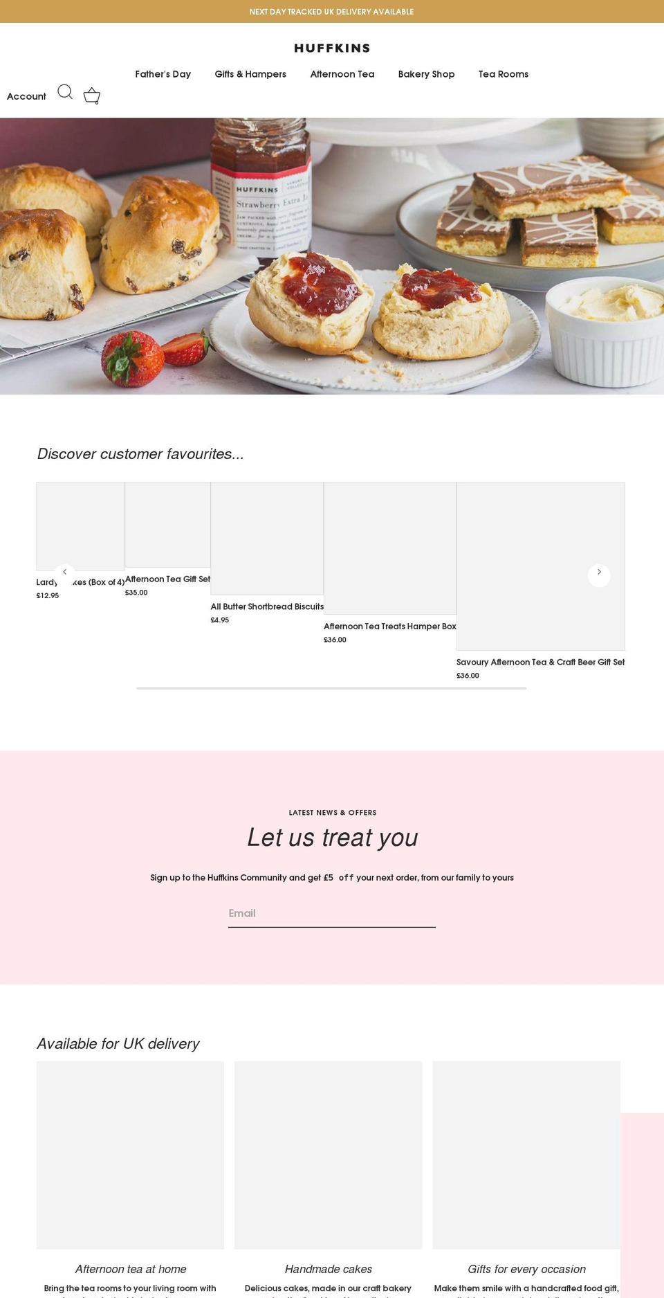 huffkins.com shopify website screenshot