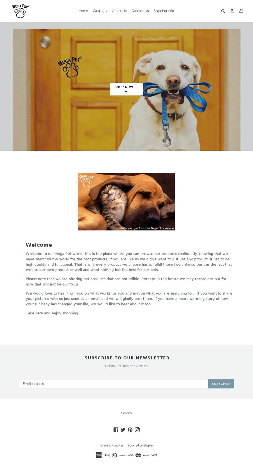 huga.pet shopify website screenshot