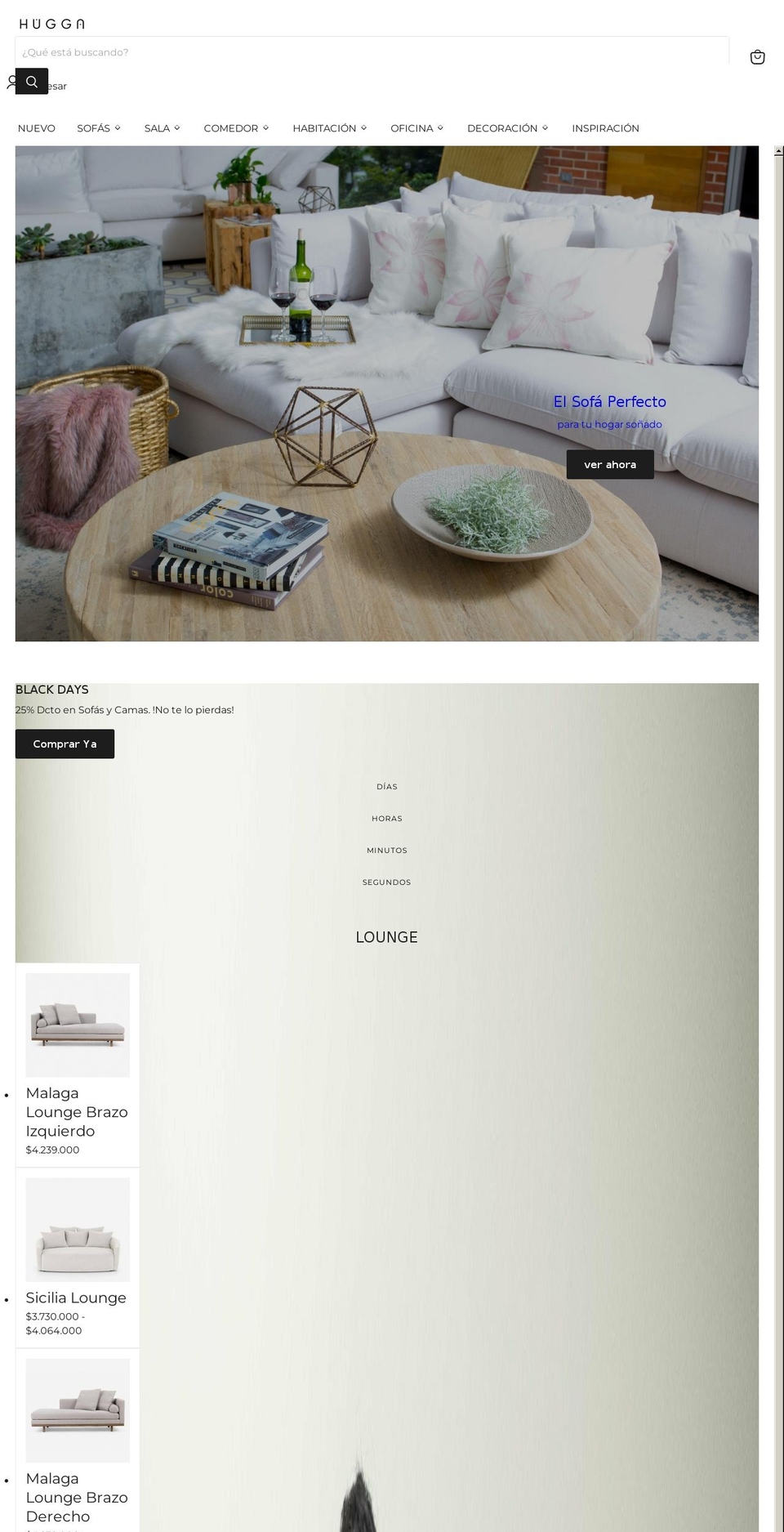 huggastore.com — Shopify storefront screenshot