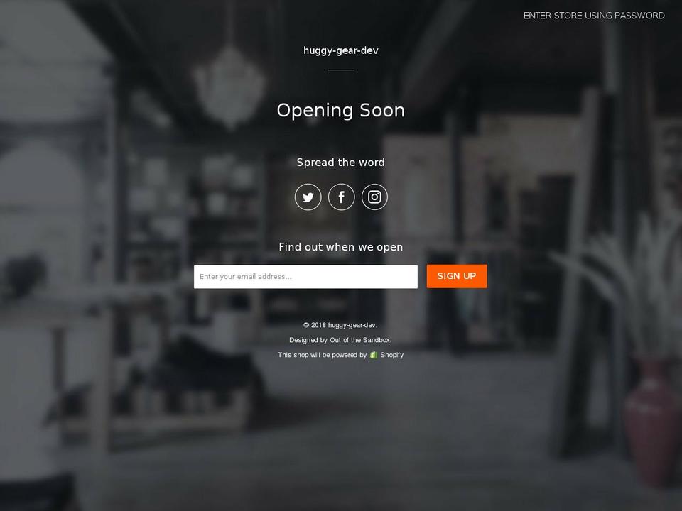 huggygear.org shopify website screenshot