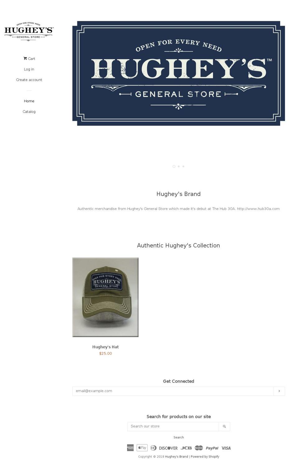 hugheysbrand.com — Shopify storefront screenshot