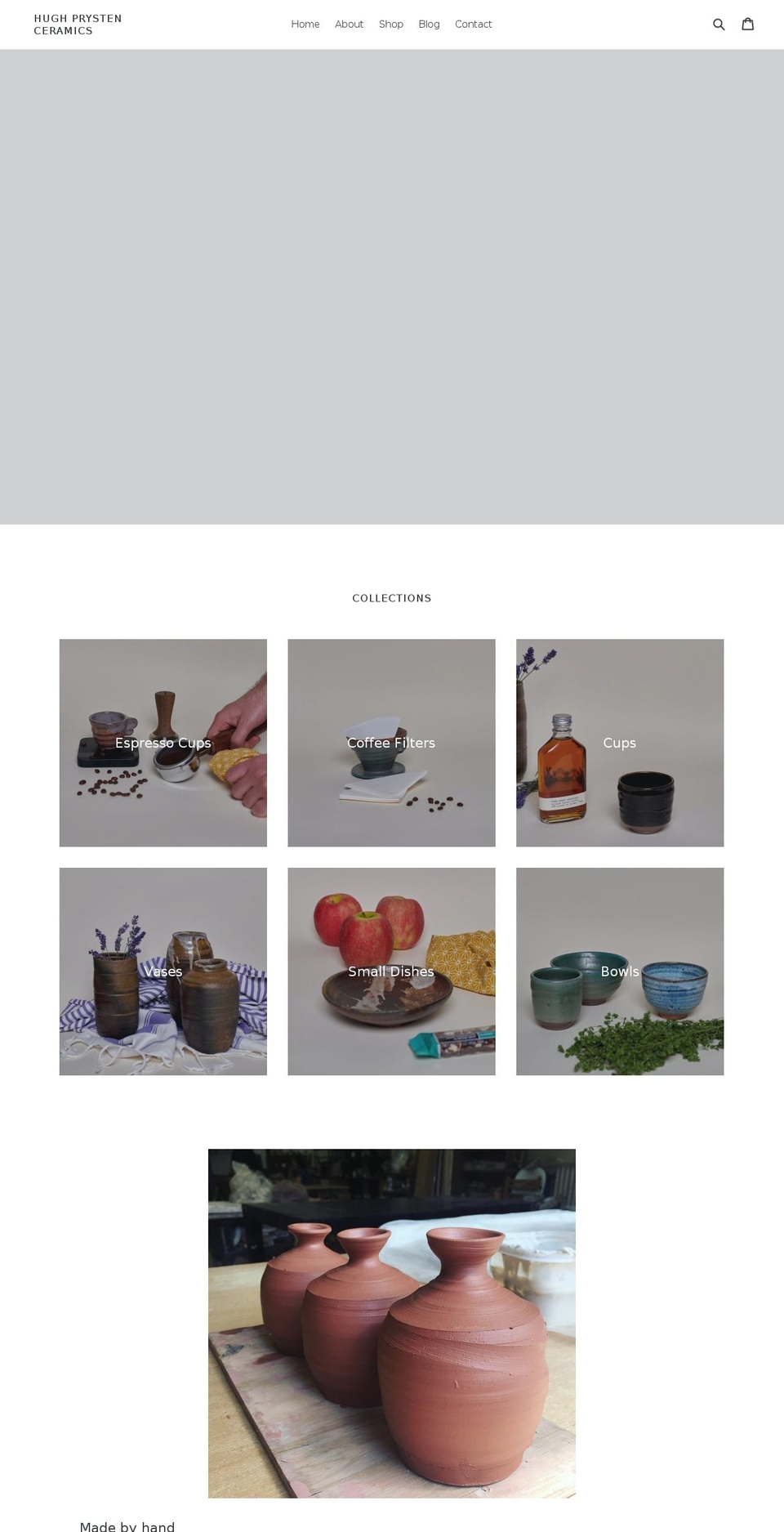 hughprysten.com shopify website screenshot