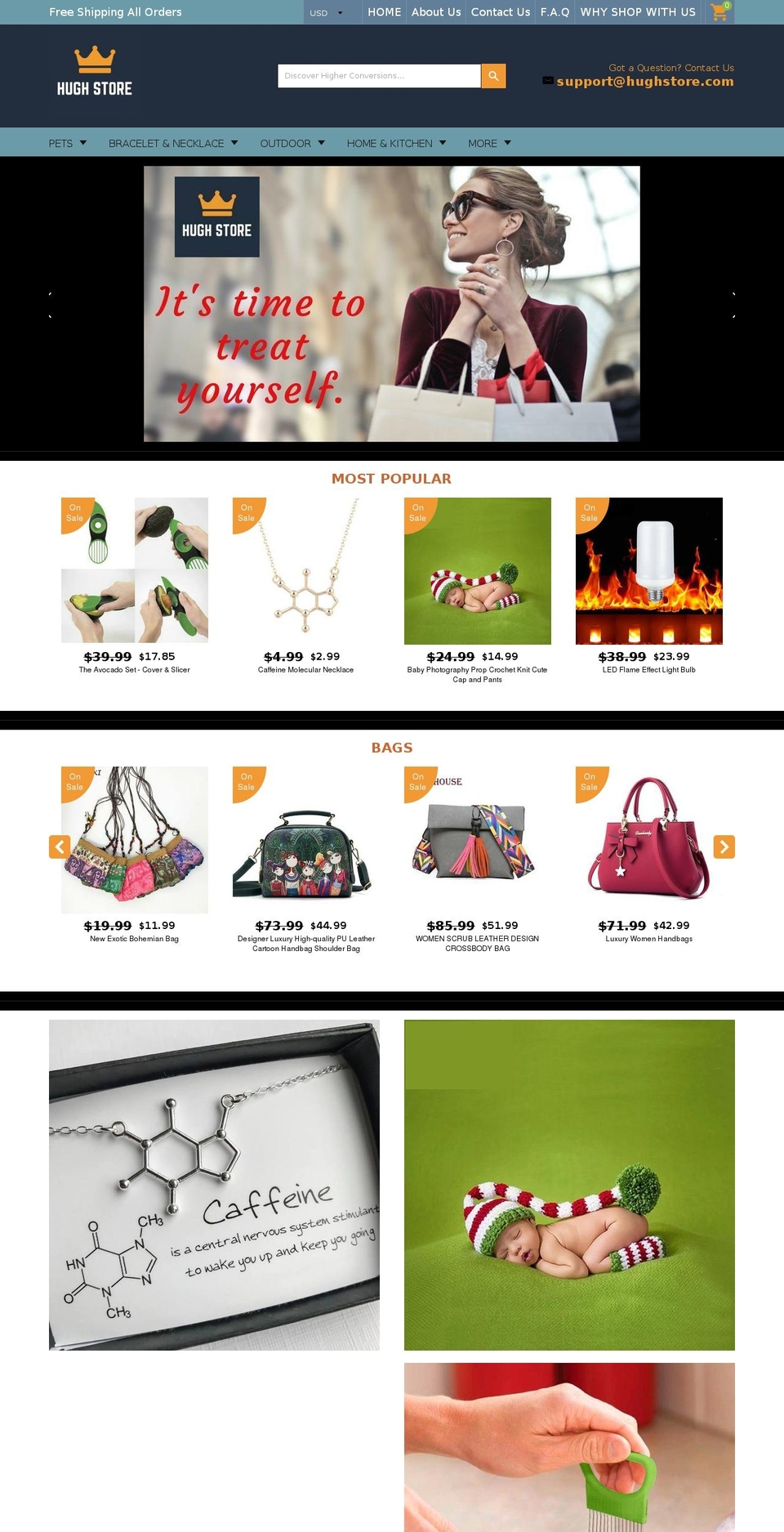 hughstore.com — Shopify storefront screenshot