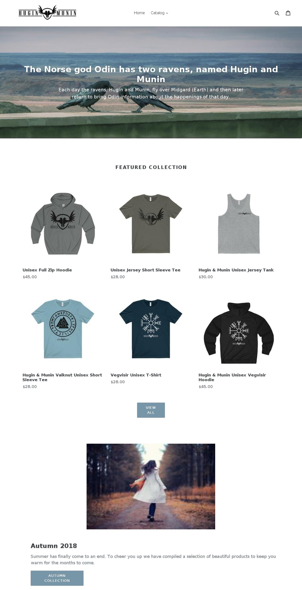 huginandmunin.com — Shopify storefront screenshot