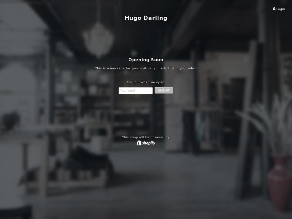 hugodarling.com.au shopify website screenshot