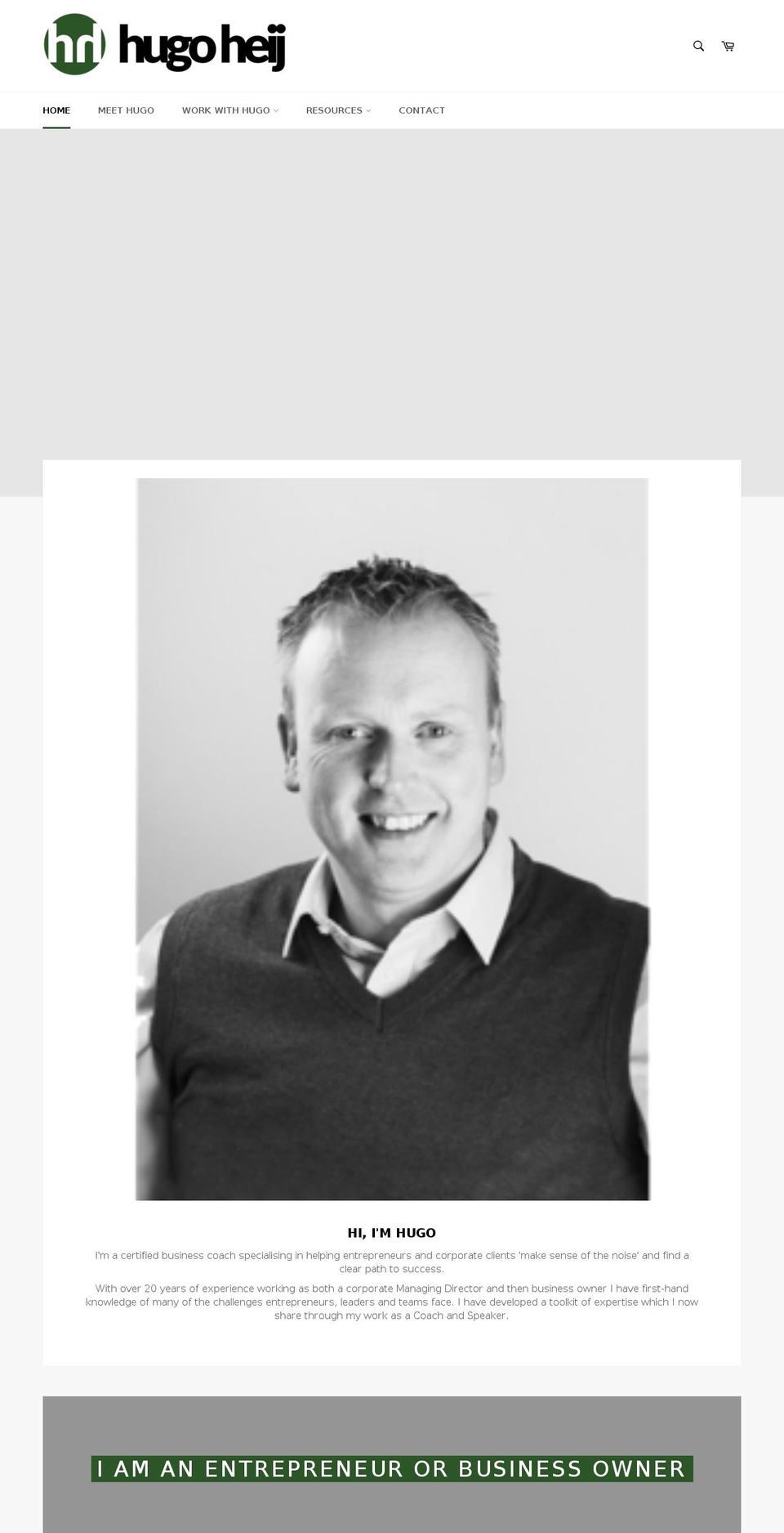 hugoheij.com shopify website screenshot