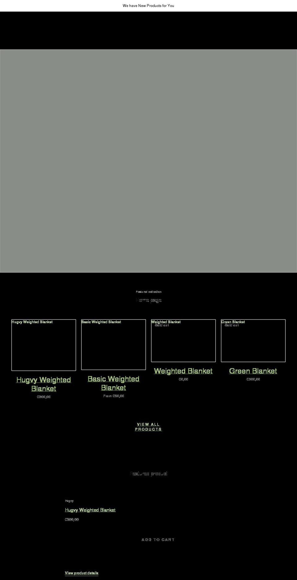 hugvy.com shopify website screenshot