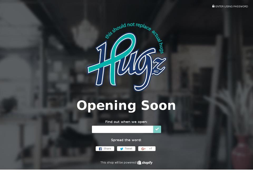 hugz4u.com shopify website screenshot