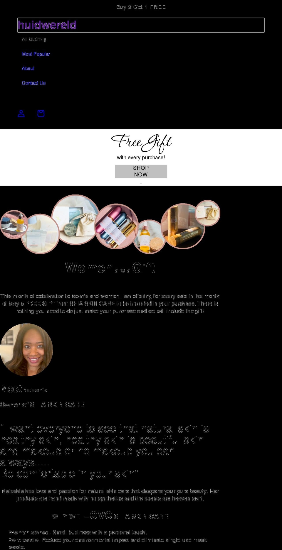 huidwereld.com shopify website screenshot