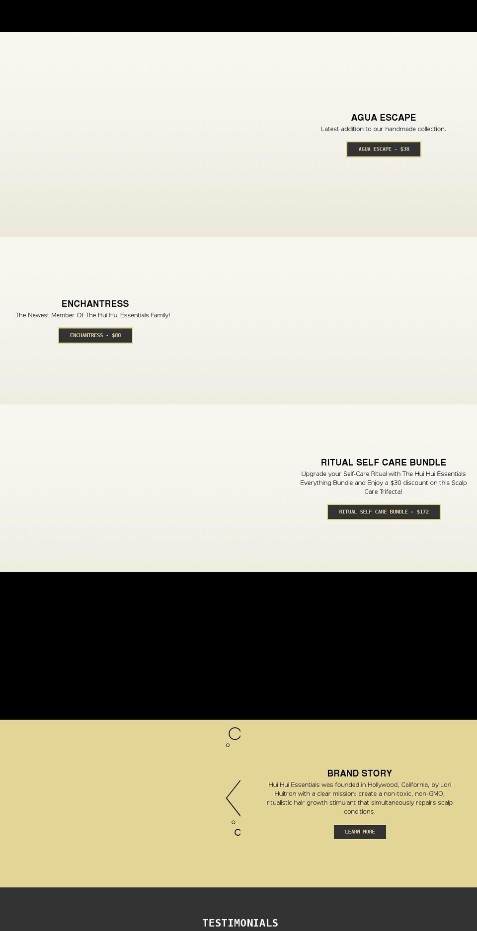 huihuiessentials.com shopify website screenshot
