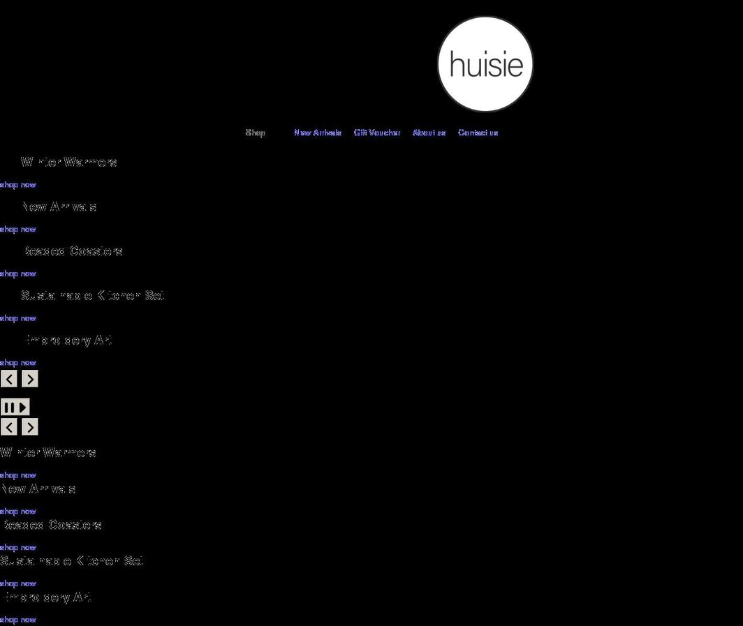 huisie.co.za shopify website screenshot