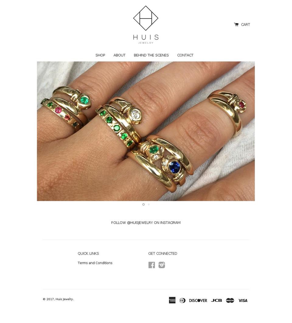 huisjewelry.com shopify website screenshot