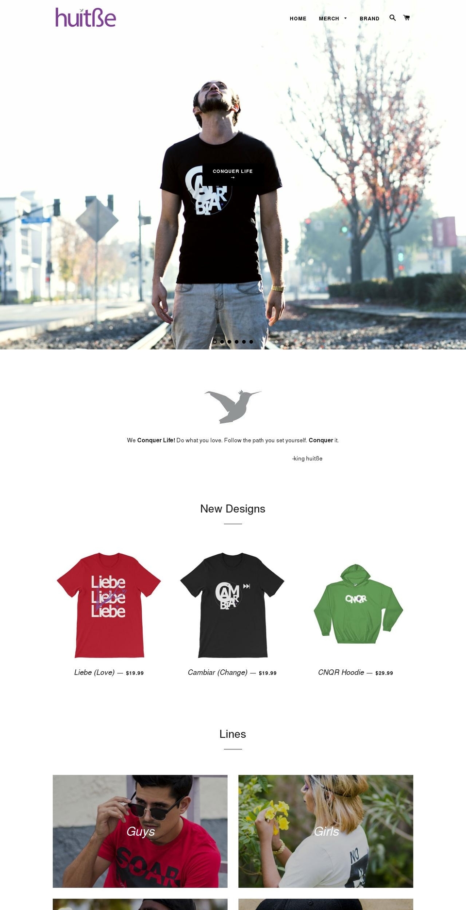 huitsse.com — Shopify storefront screenshot