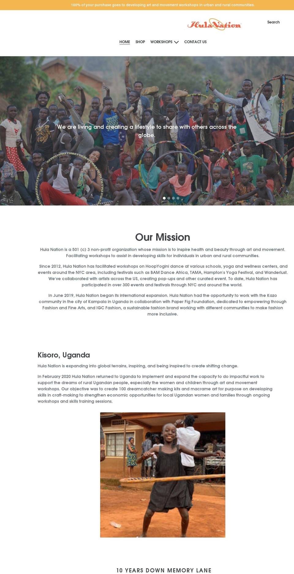 hulanation.org shopify website screenshot