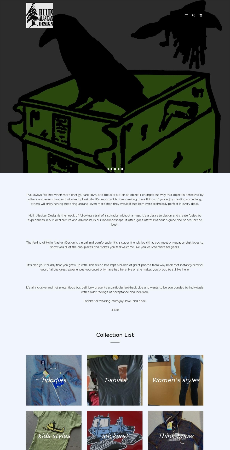 hulinak.com shopify website screenshot