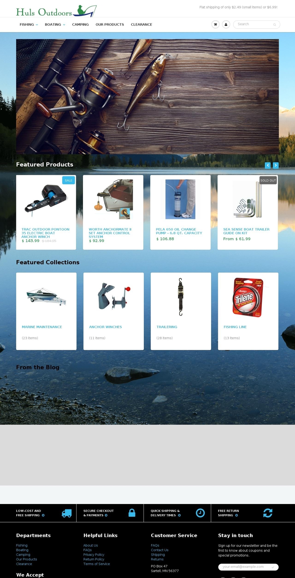 hulsoutdoors.com shopify website screenshot