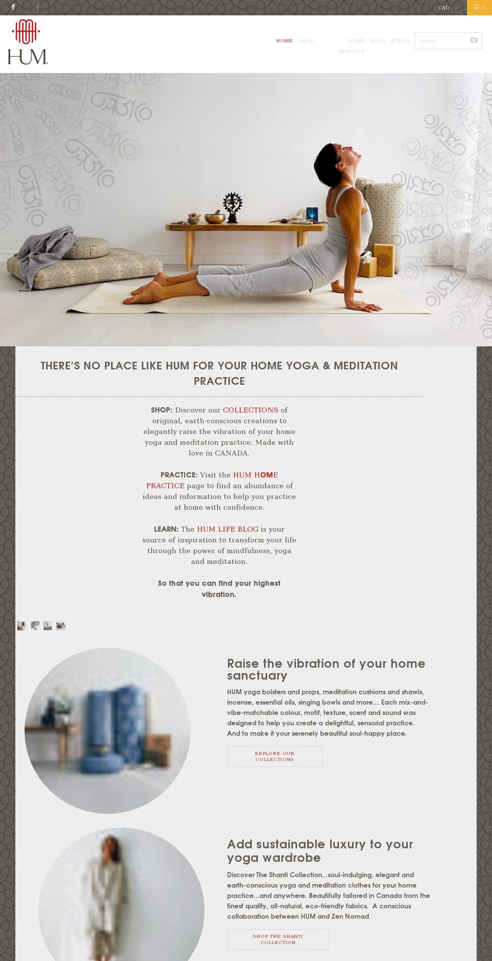 hum.life shopify website screenshot