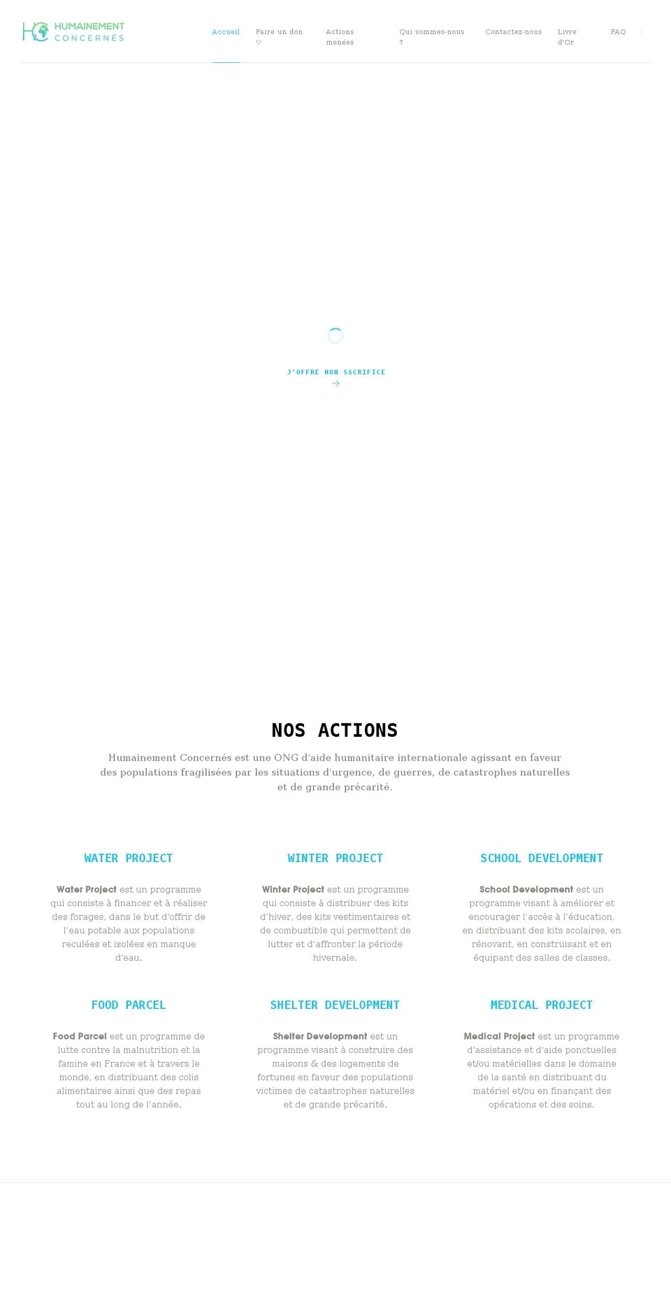 humainementconcernes.com shopify website screenshot