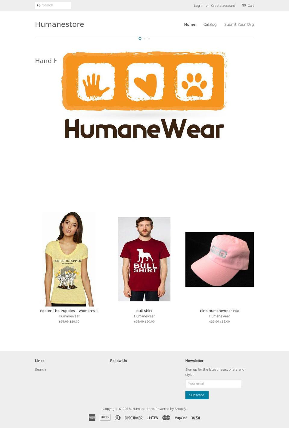 humanestore.com — Shopify storefront screenshot
