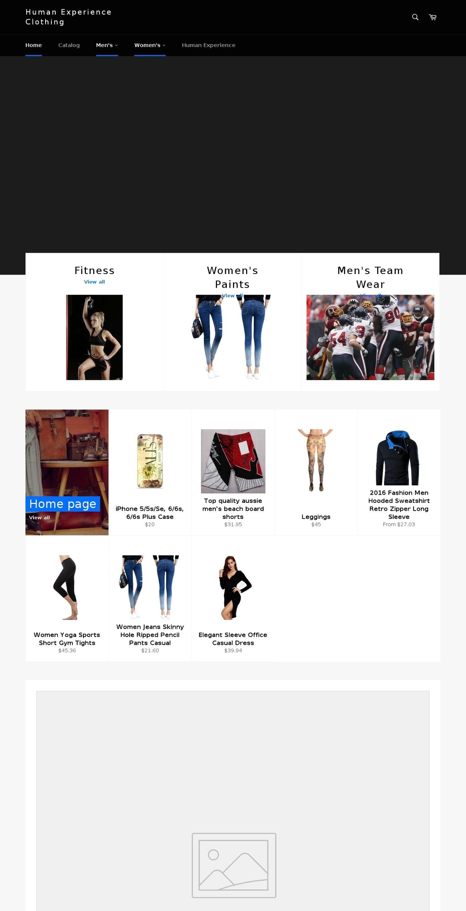 humanexperienceclothing.com shopify website screenshot