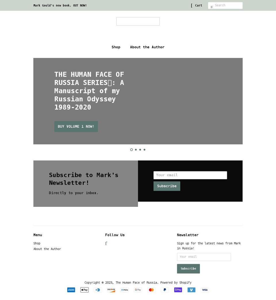 humanfaceofrussia.com shopify website screenshot