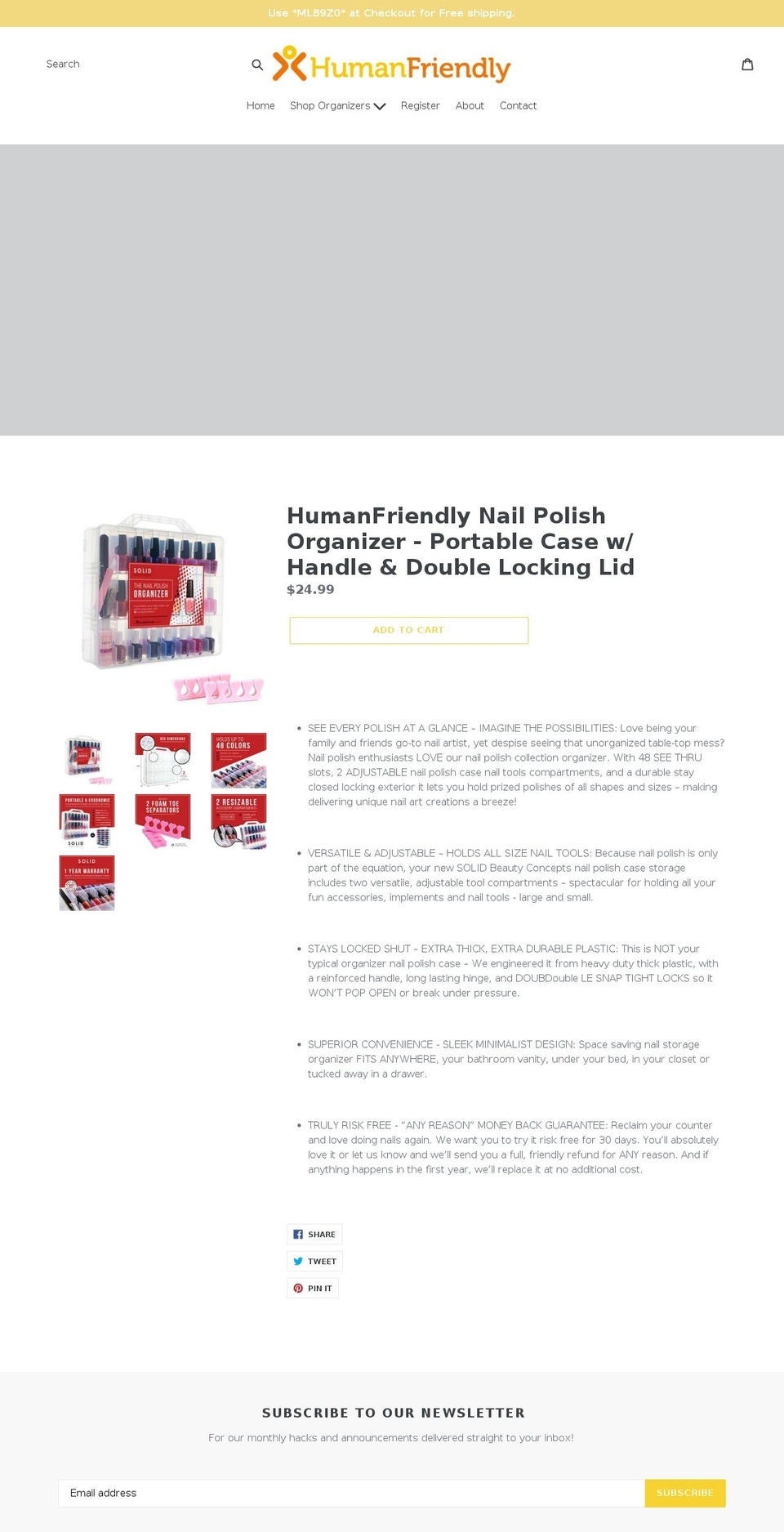 humanfriendly.net shopify website screenshot