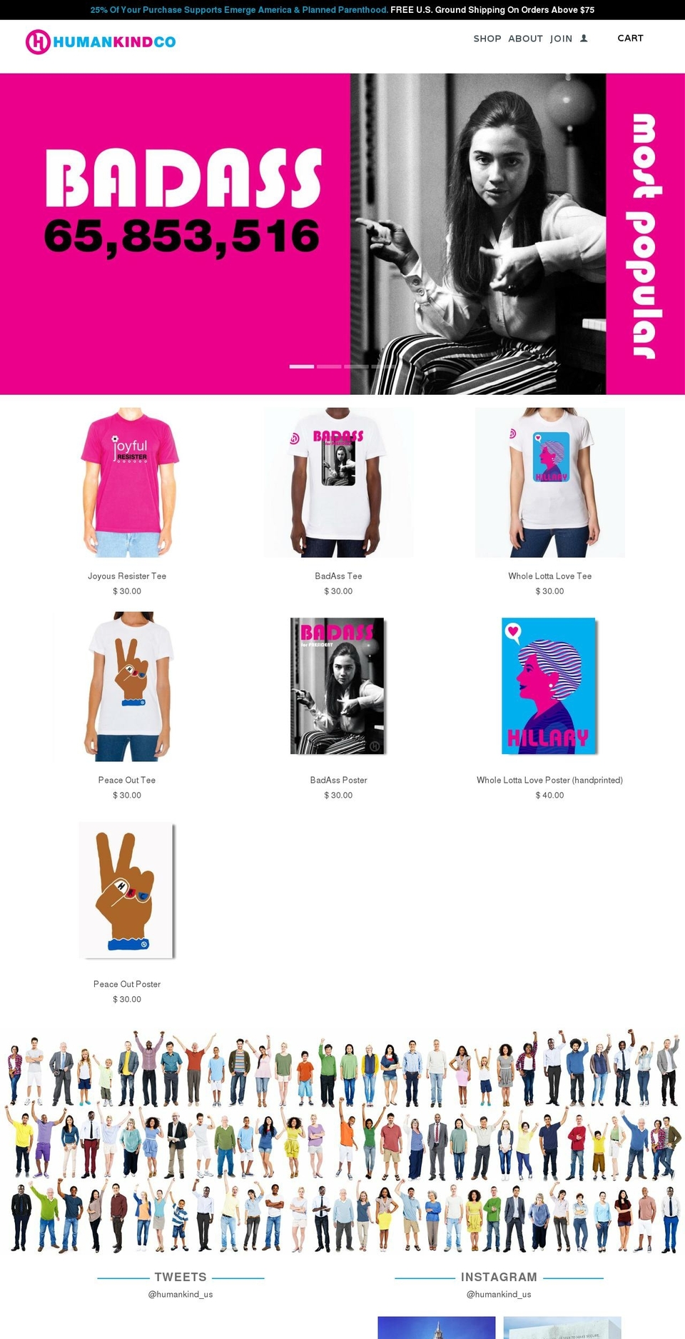 humankindco.com — Shopify storefront screenshot