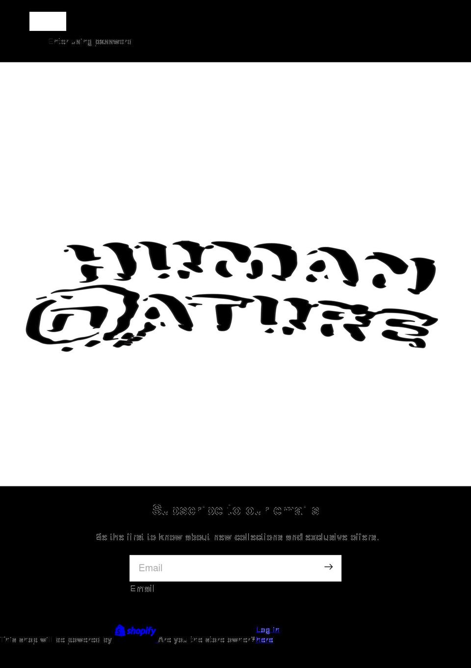 humannatureshop.com shopify website screenshot