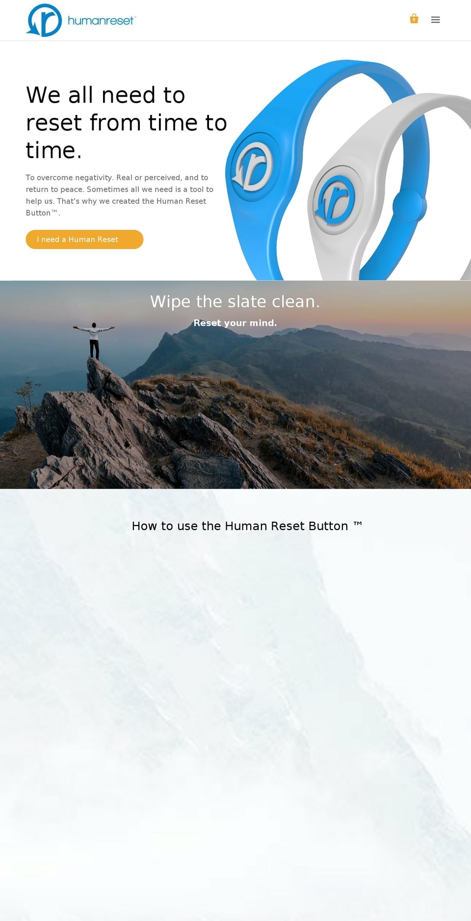 humanreset.com — Shopify storefront screenshot