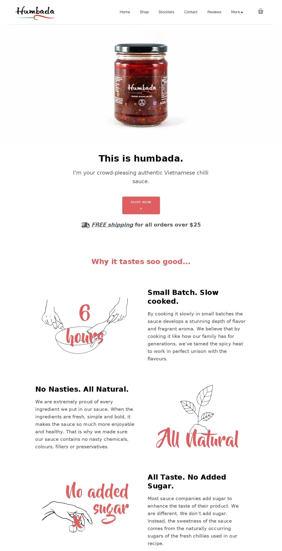 humbada.com.au shopify website screenshot