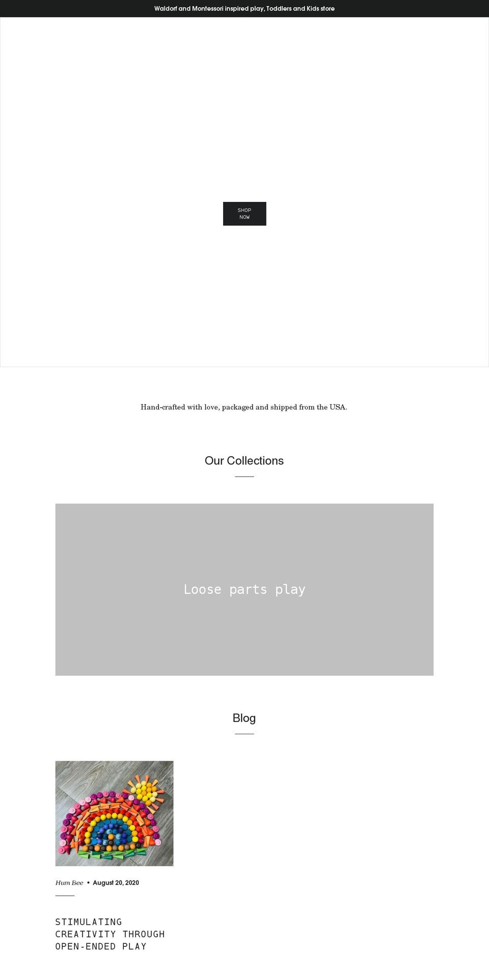 humbeecrafts.com shopify website screenshot