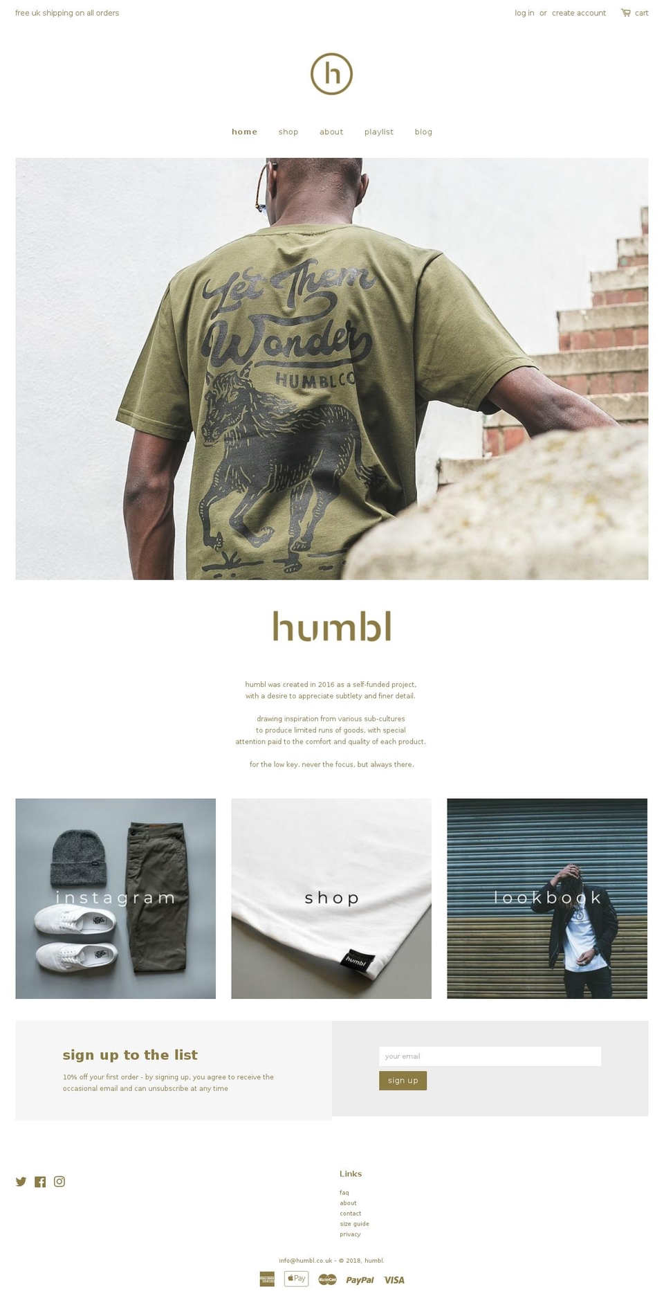 humbl.co.uk shopify website screenshot