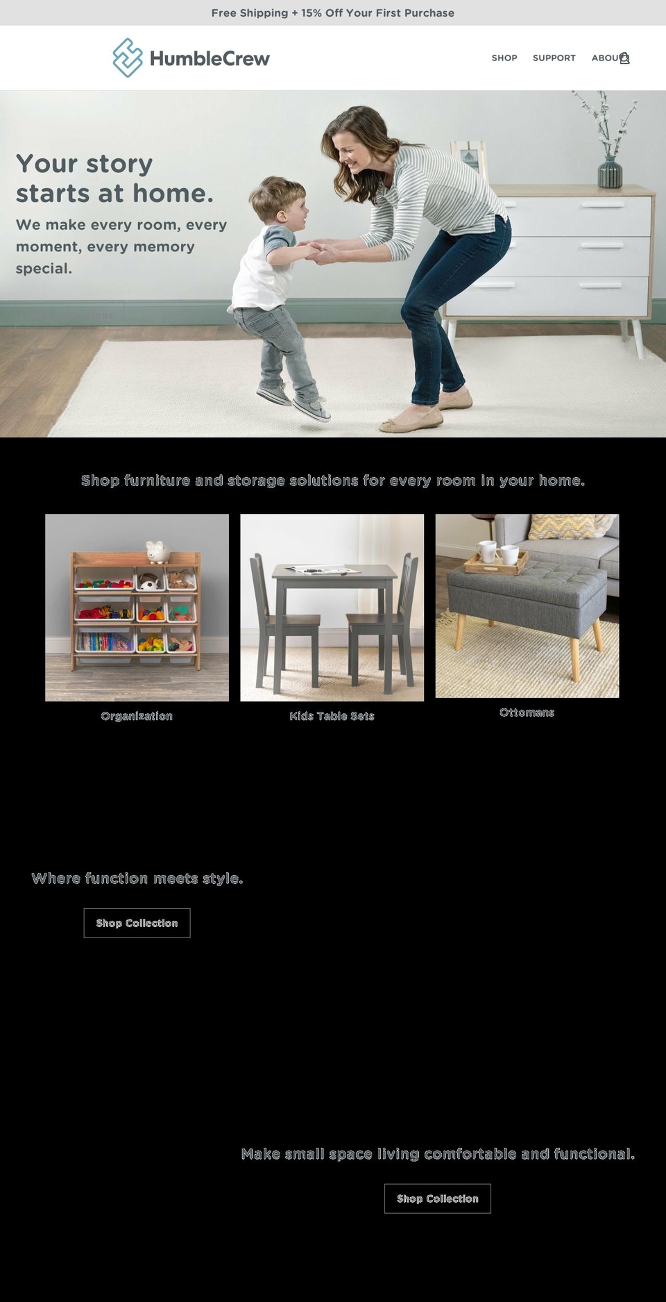 humble-crew.myshopify.com — Shopify storefront screenshot