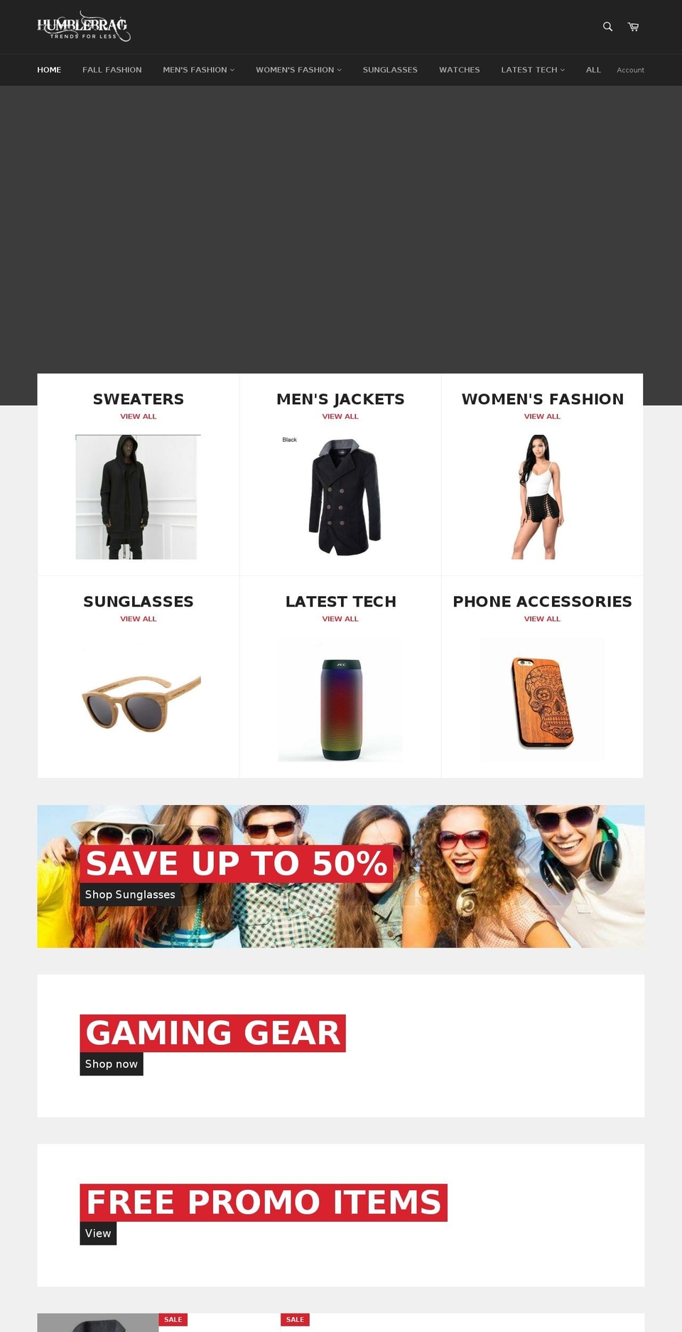 humblebrag.style shopify website screenshot