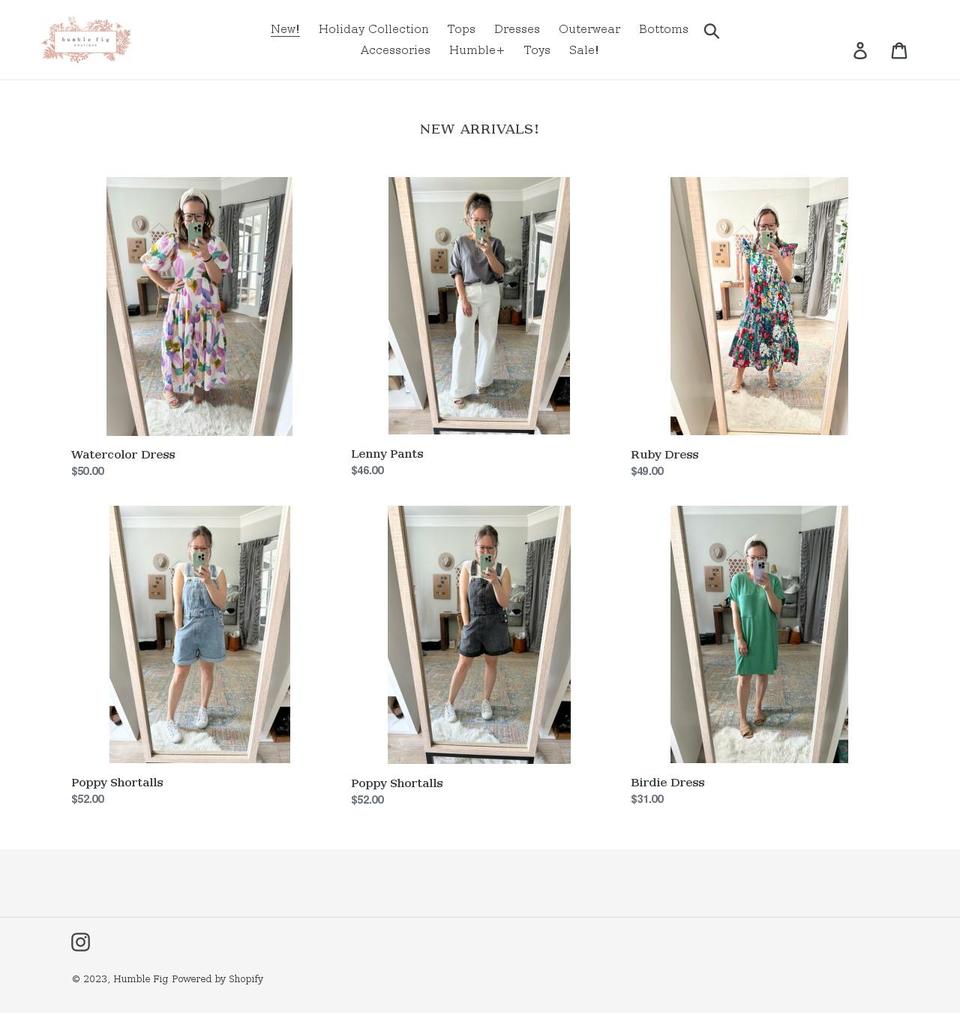 humblefig.com shopify website screenshot
