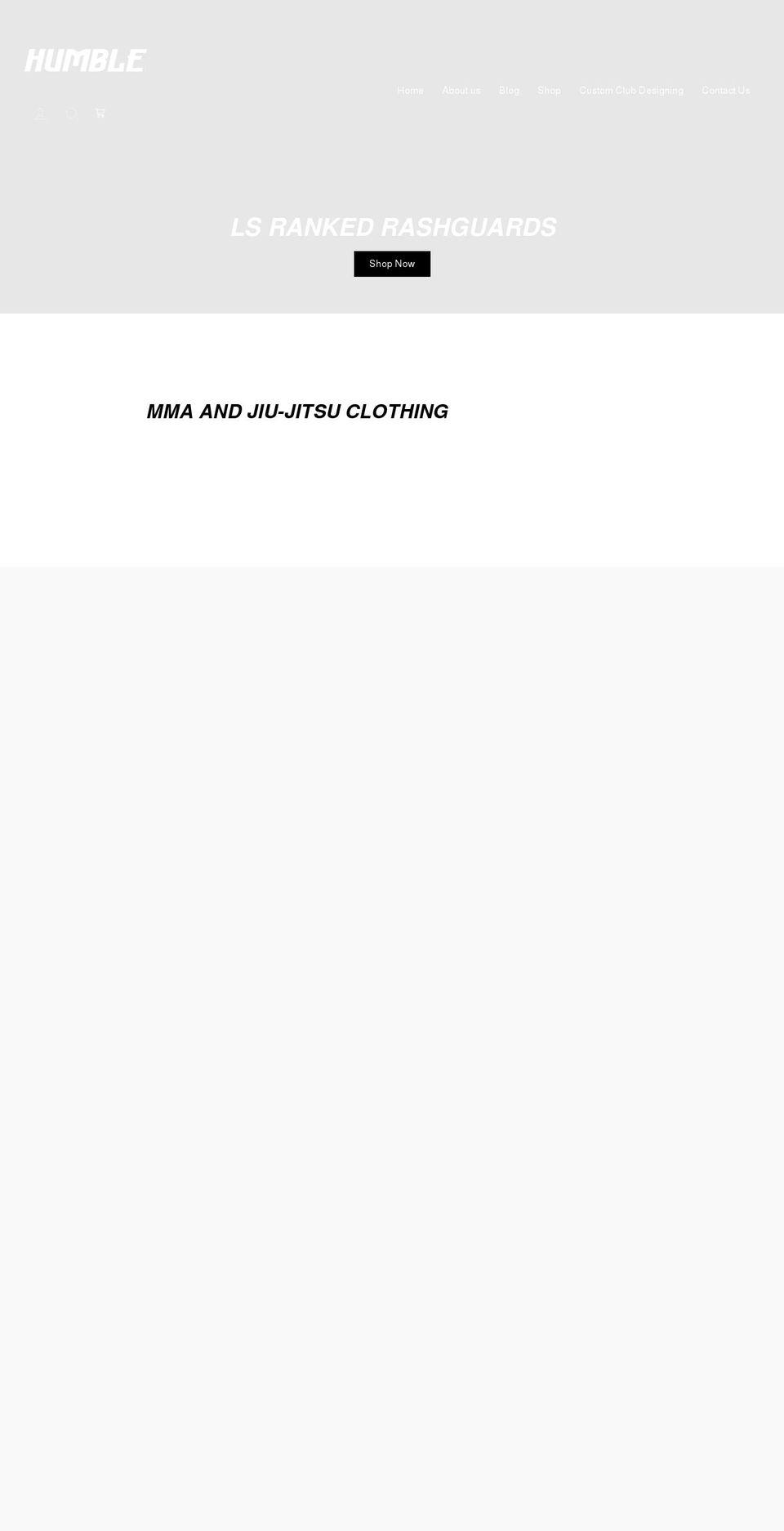humblefightwear.com.au shopify website screenshot