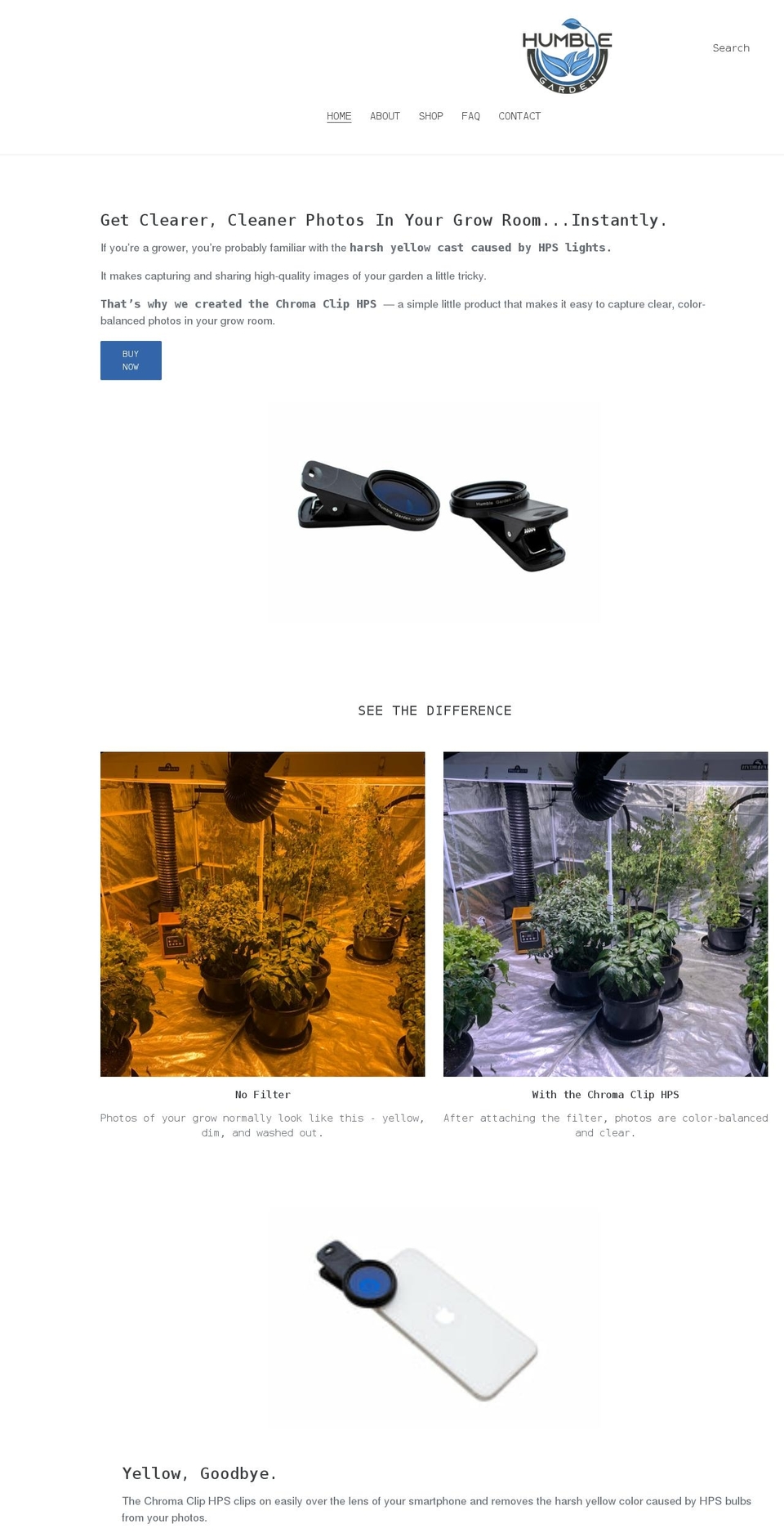 humblegarden.co shopify website screenshot