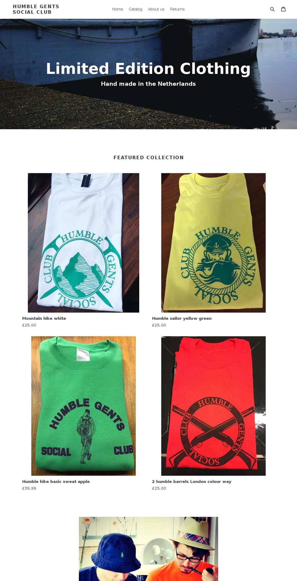 humblegentssocialclub.com shopify website screenshot